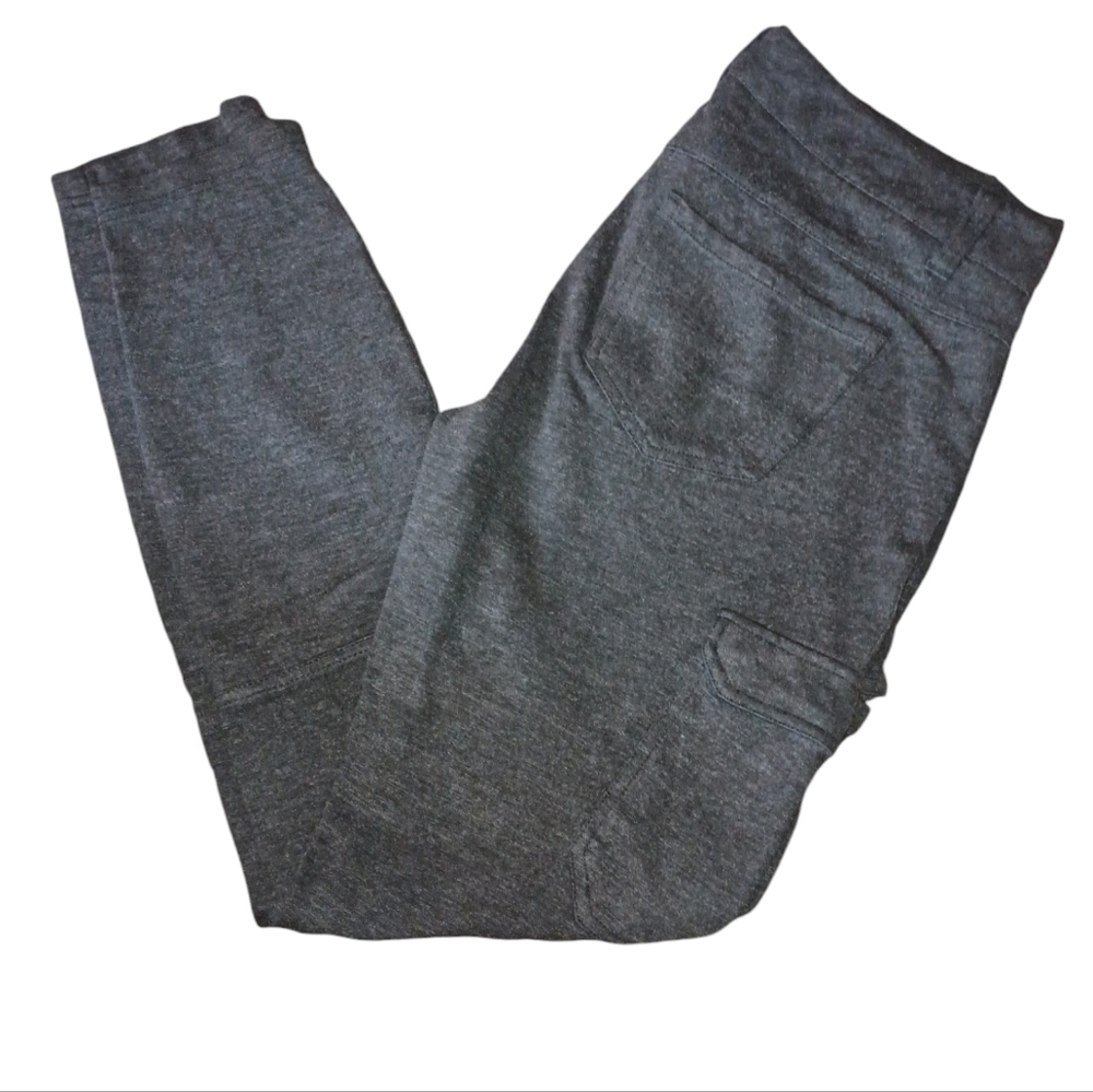 CAbi Style #557 Gray Pointe Knit Skinny Cargo Pull On Leggings/Pants Size 4